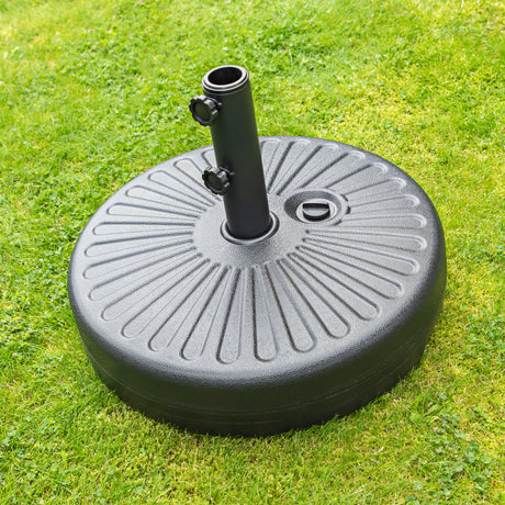 Alfresia Round Plastic Parasol Base, 20L Water or Sand Filled