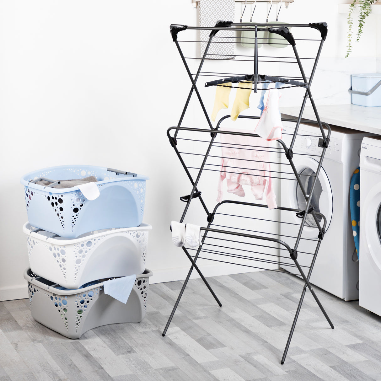 Minky Sure Grip Folding Clothes Airer - Clothes Dryer Accessory for Smalls & Socks