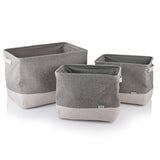 Minky Laundry Basket Set - Set of 3 Collapsible Laundry Baskets
