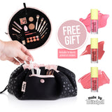 Minky Scrunchie Beauty Bag - Drawstring Make Up Bag With Free Made By Mitchell Blursh