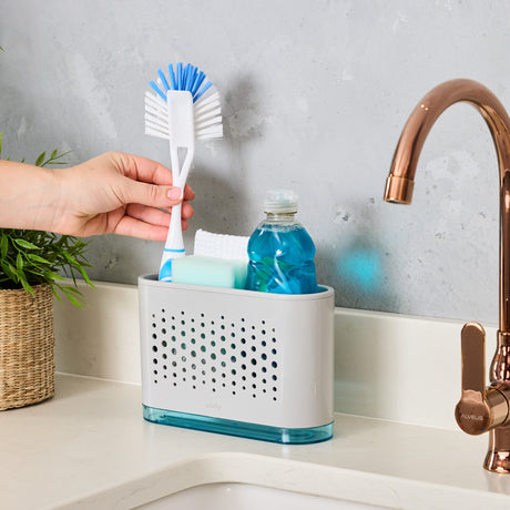 Minky Kitchen Sink Caddy - Slimline Sink Tidy with Removable Drip Tray