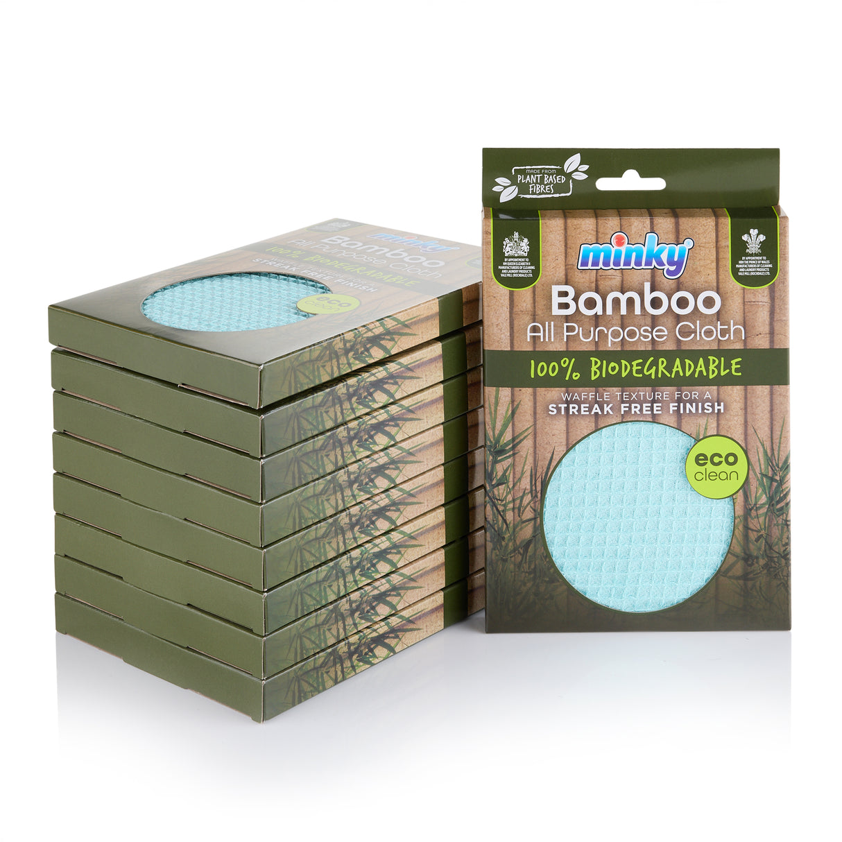 Minky Bamboo All Purpose Cleaning Cloth Pack of 9 - Blue