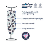 Minky Ironing Board - Xpress, Compact Ironing Board Cover Included 97 x 33cm