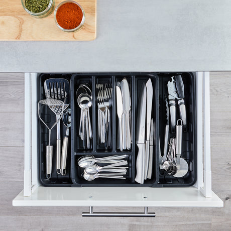 Minky Cutlery Drawer Organiser, Extendable Cutlery Sorter