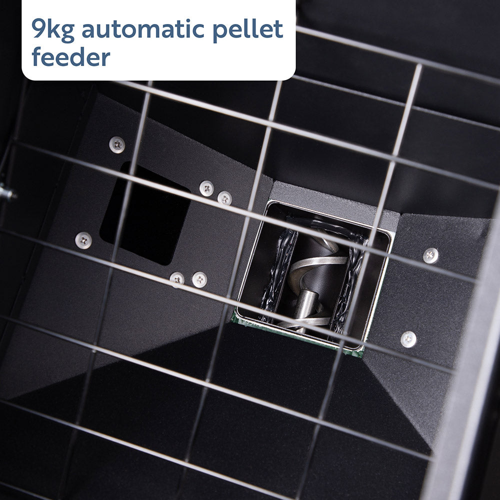 Automatic pellet smoker outlet