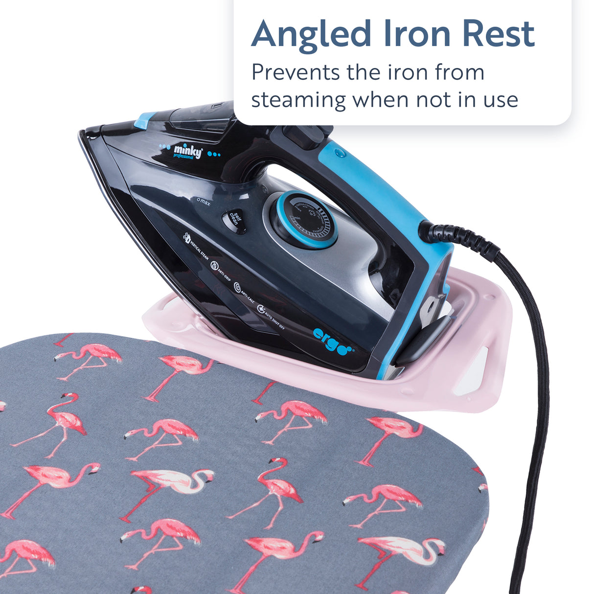 Minky Ironing Board - Flamingo, Ironing Board Cover Included,122 x 38 cm