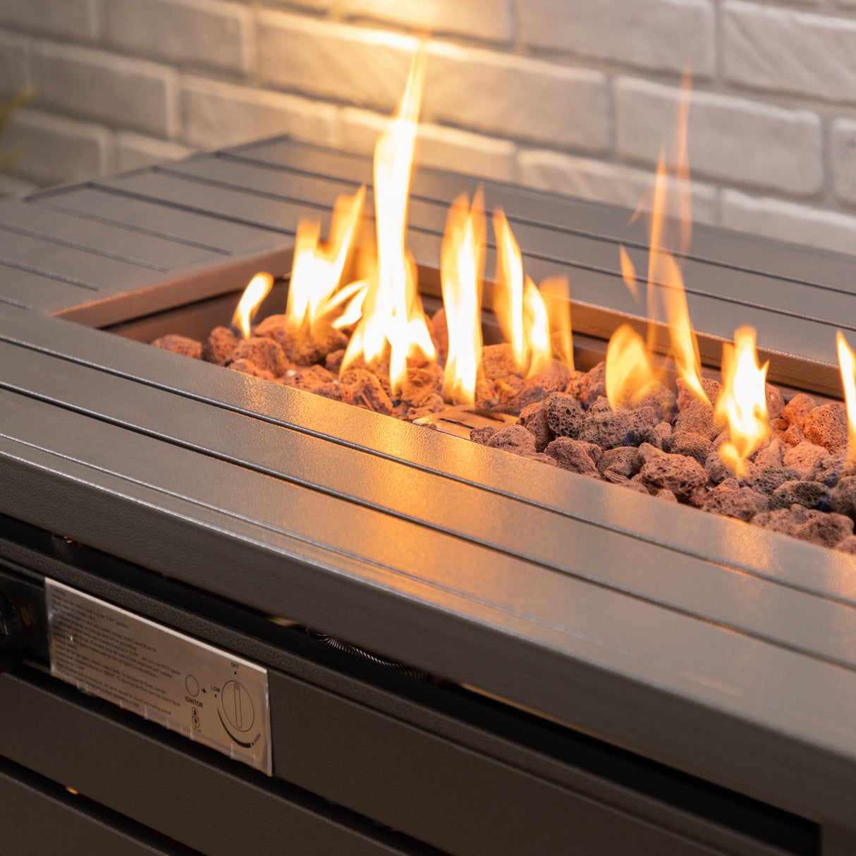 Fire Mountain Gas Fire Pit - Rectangular