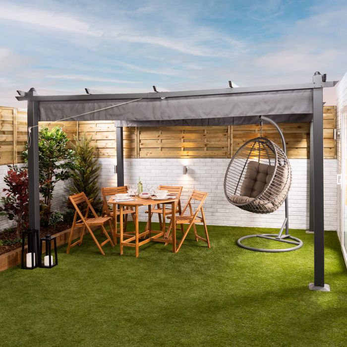 Alfresia Garden Pergola - Aluminium Pergola, 3x4m, Grey