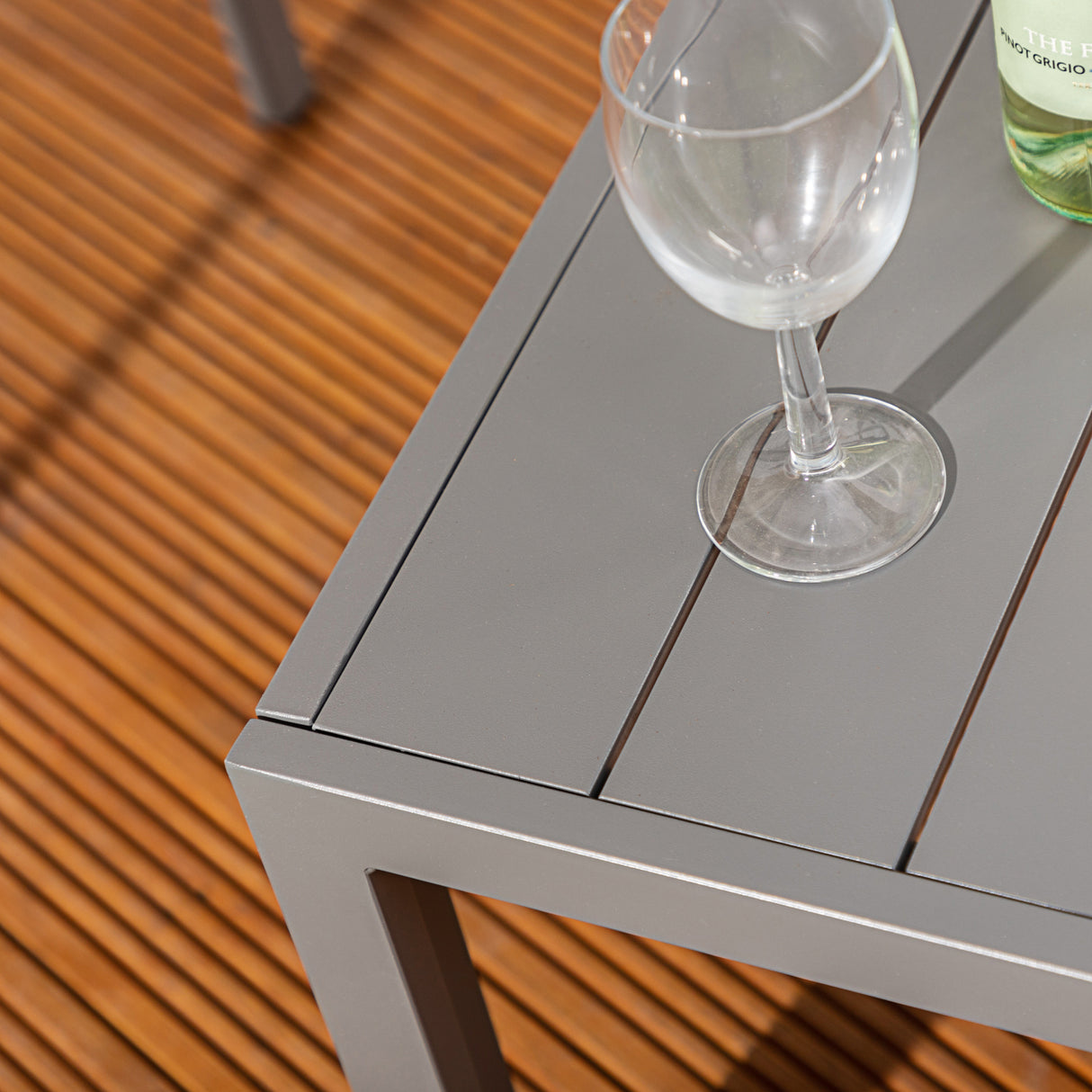 Alfresia Garden Bistro Set 2 Chairs & Square Table - Aluminium