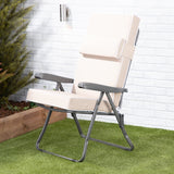 Alfresia Reclining Garden Chair – Charcoal Frame with Luxury Cushion