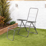 Alfresia Garden Sun Lounger and Cushion – Charcoal Frame with Luxury Cushion
