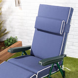 Alfresia Garden Sun Lounger and Cushion - Green Frame with Luxury Cushion