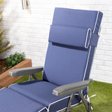 Alfresia Garden Sun Lounger and Cushion – Charcoal Frame with Luxury Cushion