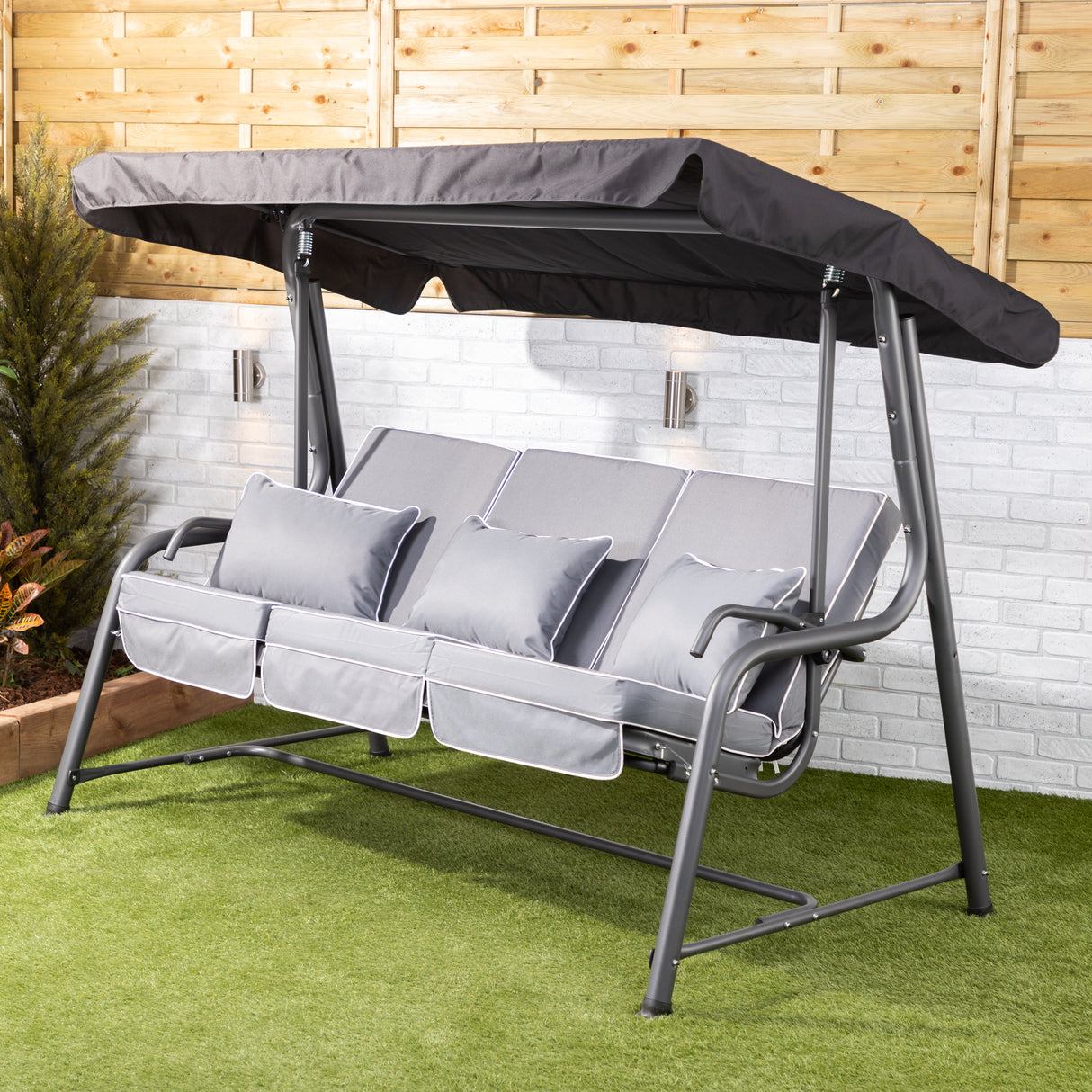 Alfresia Turin Reclining Garden Swing Seat with Luxury Cushions