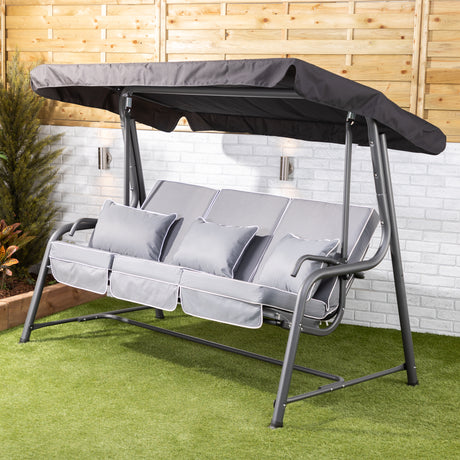 Alfresia Turin Reclining Garden Swing Seat with Luxury Cushions