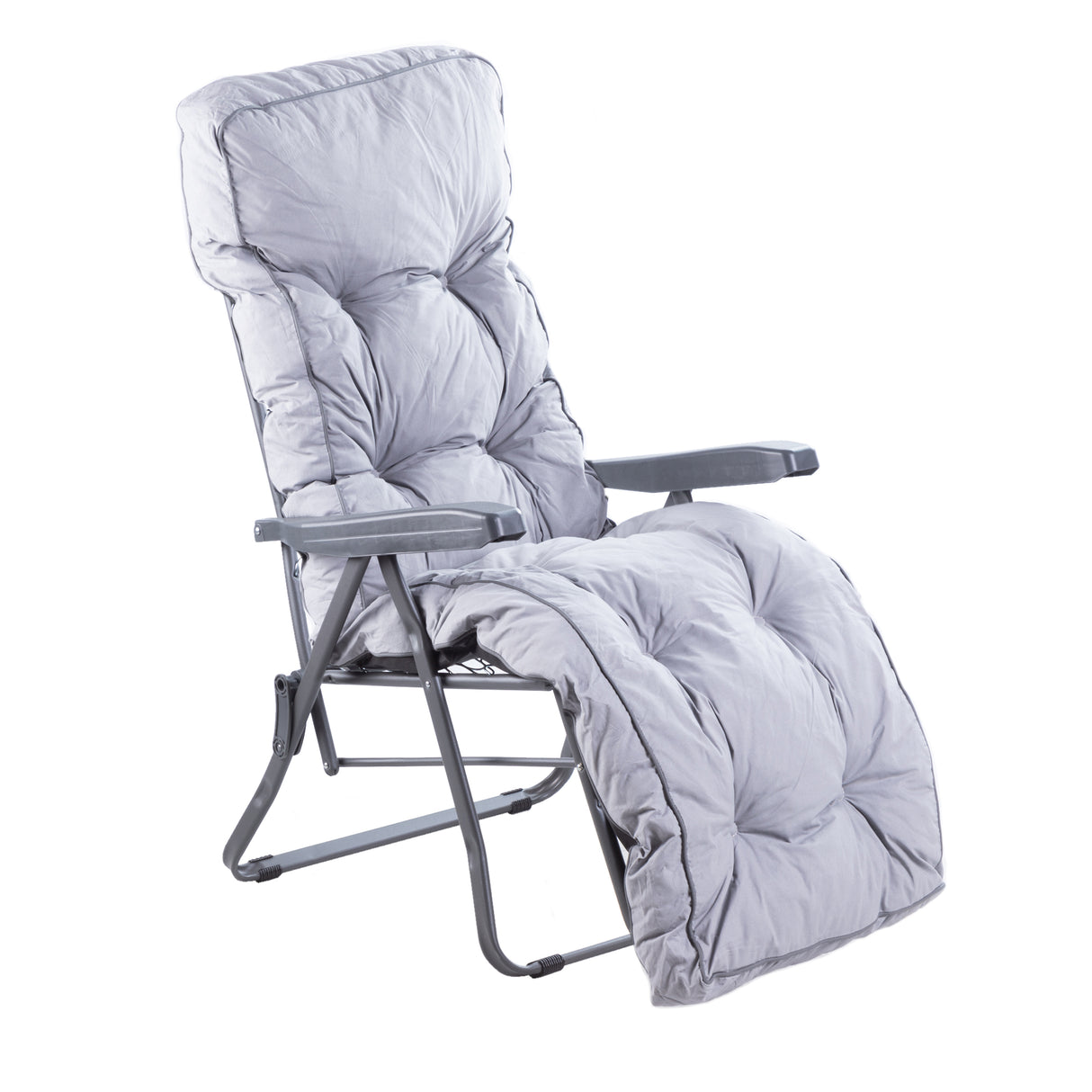 Alfresia Reclining Garden Chair – Charcoal Frame with Classic Cushion, Relaxer Style