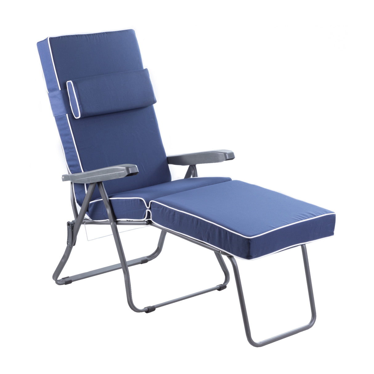 Alfresia Garden Sun Lounger and Cushion – Charcoal Frame with Luxury Cushion