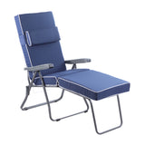 Alfresia Garden Sun Lounger and Cushion – Charcoal Frame with Luxury Cushion