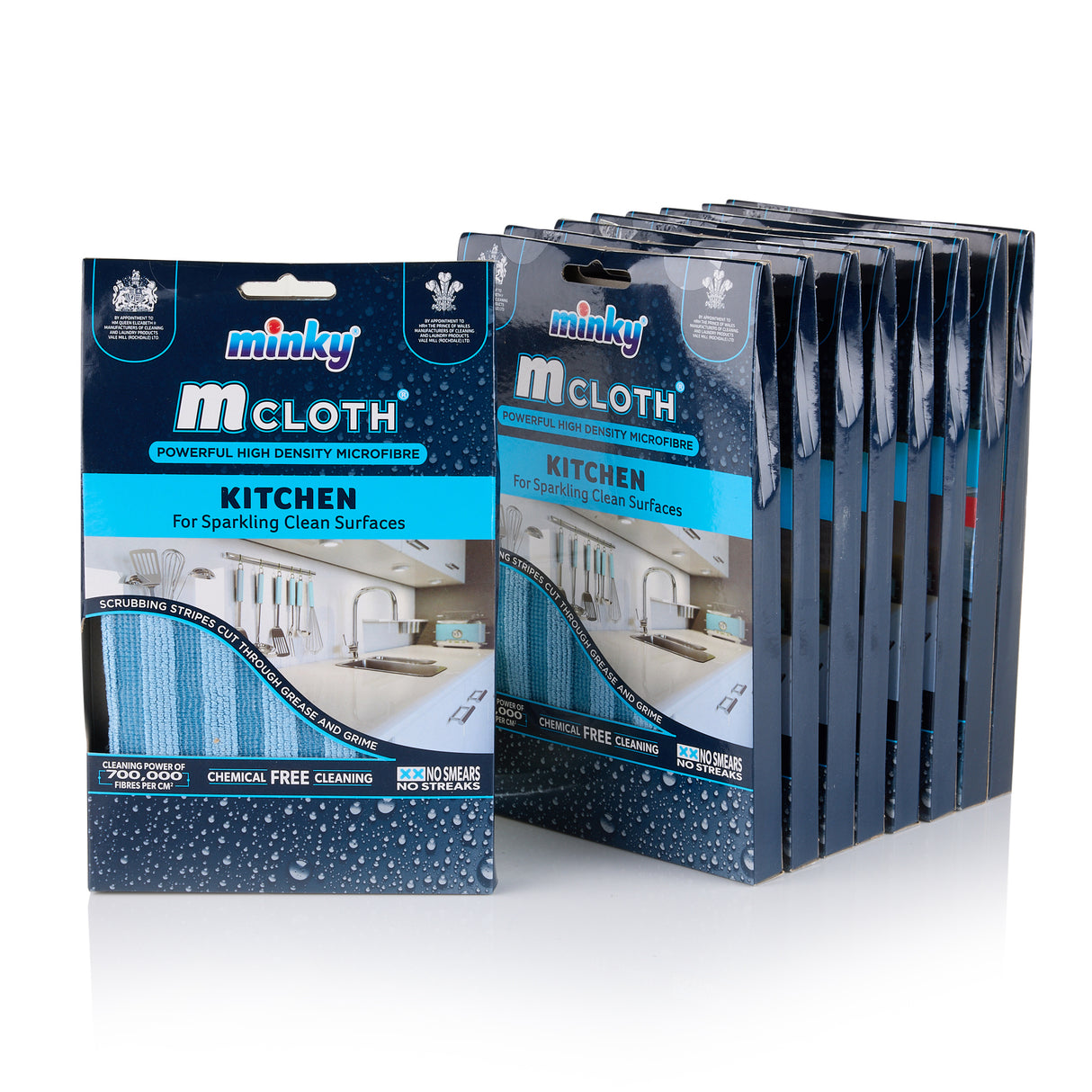 Minky M Cloth Anti-Bacterial Kitchen Pack of 9, Anti-Bacterial Protection