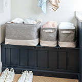 Minky Laundry Basket Set - Set of 3 Collapsible Laundry Baskets