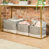 Minky Laundry Basket Set - Set of 3 Collapsible Laundry Baskets