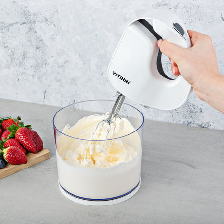 Vitinni Cordless Hand Mixer - Rechargeable Mixer with Bowl
