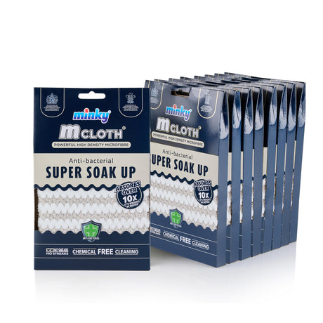 Minky M Cloth Super Soak Up - Multipack Microfibre Cloths, Pack of 9