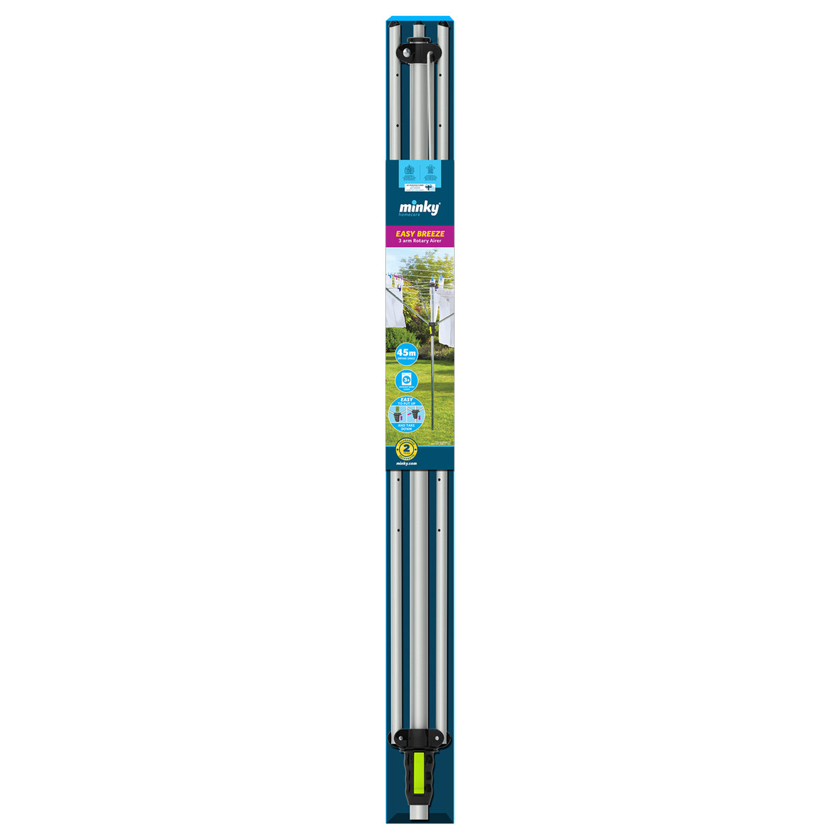 Minky Rotary Airer, 45m 3 Arm Rotary Airer