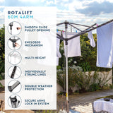 Minky Rotary Airer, 60m 4 Arm Airer with Cover and Soil Spike