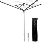 Minky Rotary Airer, 60m 4 Arm Airer with Cover and Soil Spike