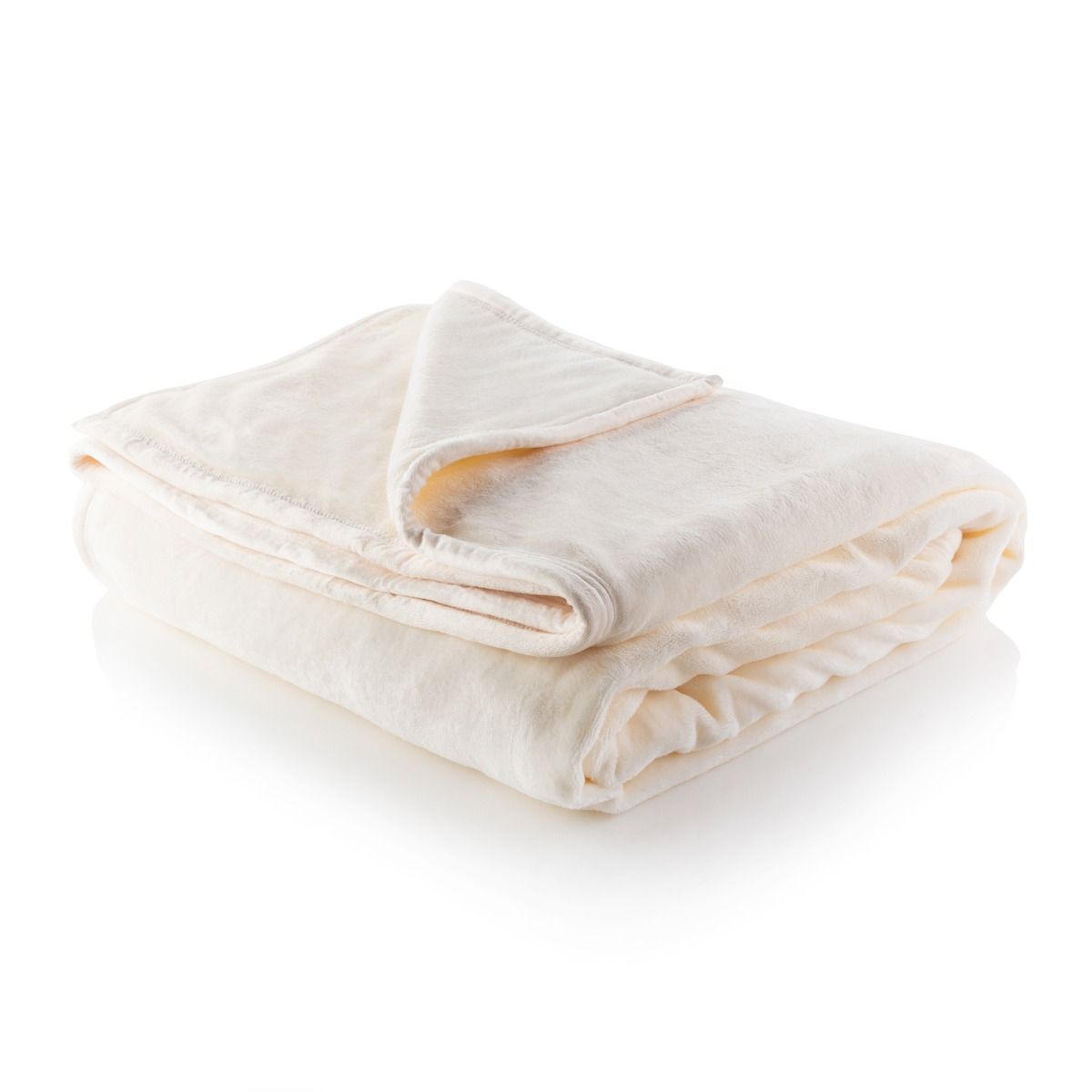 Minky Luxury Throw – King Size Blanket, Cream