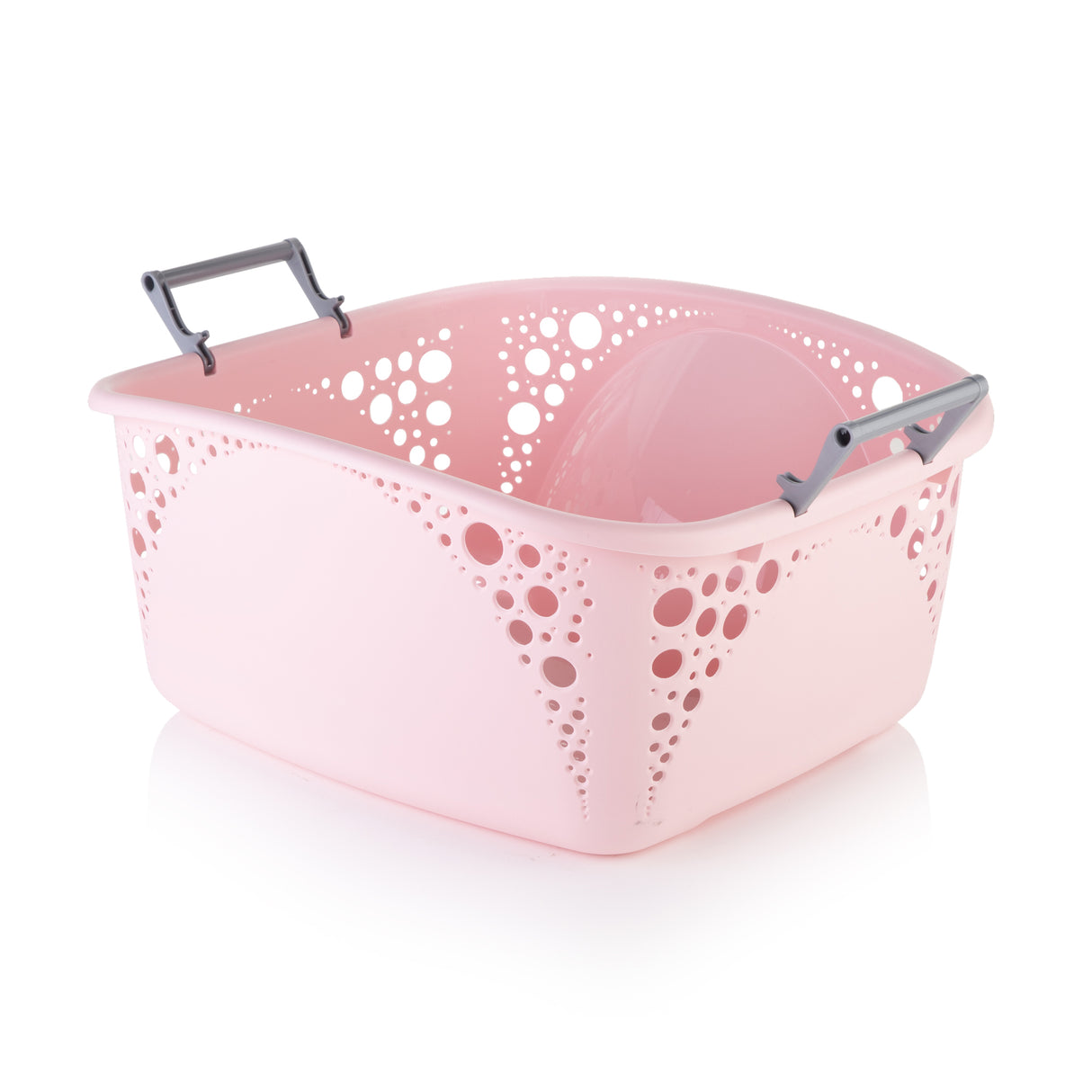 Minky Laundry Basket - 40L Washing Basket with Folding Handles