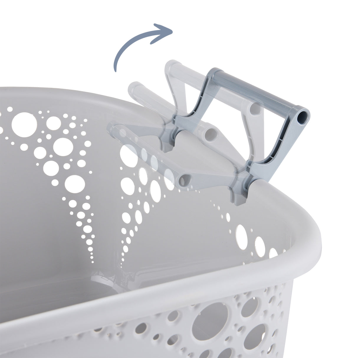 Minky Laundry Basket - 40L Washing Basket with Folding Handles