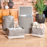 Minky Collapsible Fabric Laundry Bag - Handled Water Resistant Washing Basket