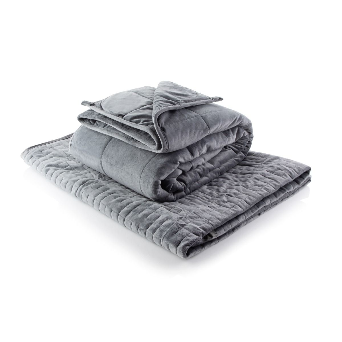 Minky Luxury Weighted Blanket – Double, Grey