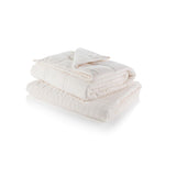 Minky Luxury Heated Throw Blanket - Medium, Cream